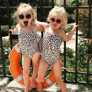 

New Summer Baby Girl Leopard print Swimwear Kids Swimsuit Girls Beach Swimming Costume