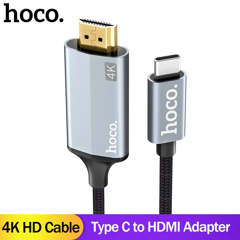  HOCO USB C HDMI Cable Type C to HDMI Adapter For Macbook Samsung Galaxy S9 S8 Huawei Mate10 P20 Pro