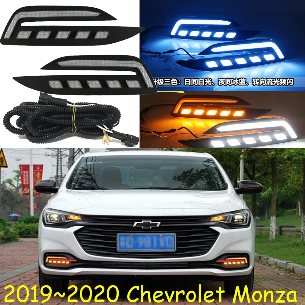 Один комплект 2020y автомобильный бампер головной свет для Chevrolet Monza Противотуманные фары автомобильные аксессуары фары для Chevrolet Monza дневной свет