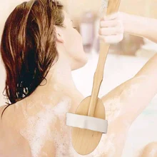 1 шт. щеточка для очищения Длинная Деревянная ручка щетка скрабы боди массажер для лечения ванны душ средство для очистки спины