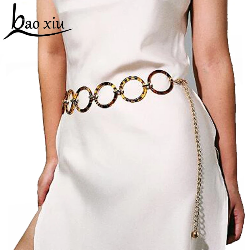 Супер винтажный Готический геометрический пояс-шнур женский Смола Золотая цепь корсет женский классический ремень аксессуар-ремешок