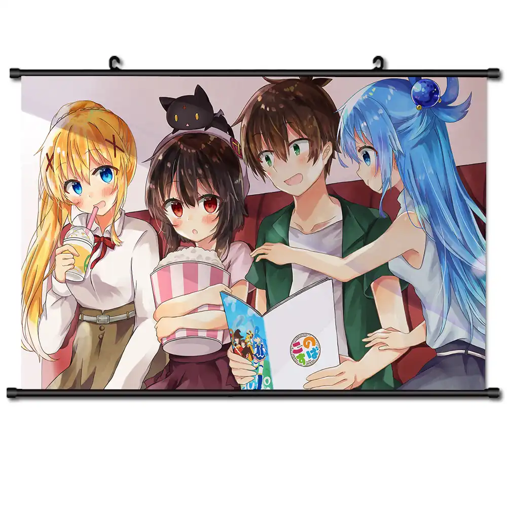Japanese Anime Wall Scroll Poster KonoSuba Megumin Home Decor collection gift