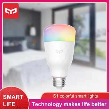 

Yeelight Smart LED Bulb 1S Colorful Lamp 10w 800 Lumens E27 For Apple Homekit Mihome App smart Things Google Assistant RGB White