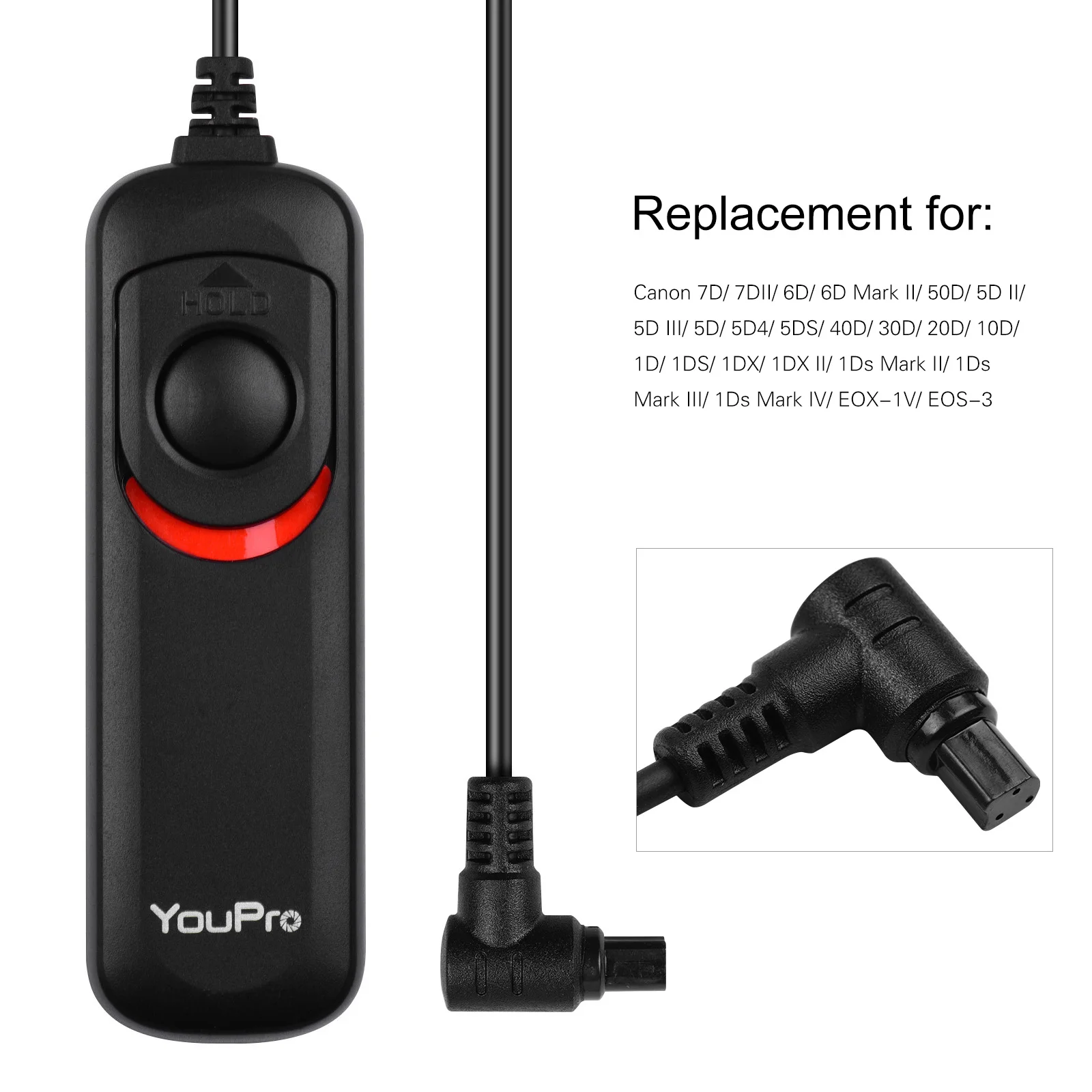 RS-80N3 Camera Shutter Release Remote Control Trigger For Canon 6D 5D4 1DS 1DX 7D