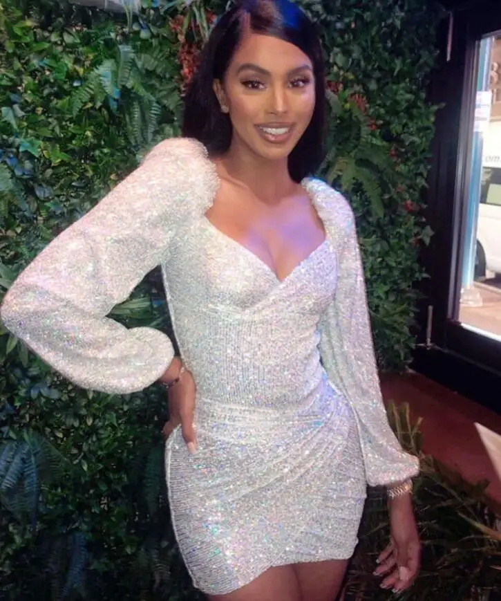 

Fashion Set 2019 Sexy Mesh Sequins Two Piece Set High Street Bodycon Celebrity Night Club Party Women's Set