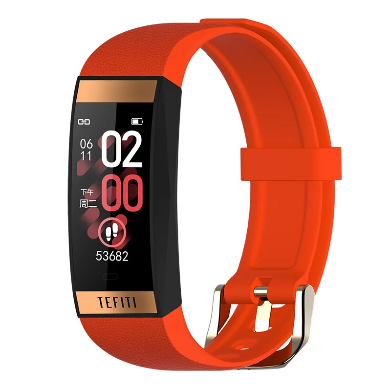 E78 смарт-браслет для женщин помада Стиль IP68 Водонепроницаемый трекер сна здоровье браслет кровяное давление часы умный фитнес-браслет - Цвет: Red Band