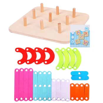 

Wooden Puzzle Toys Letter Number Sorter Puzzle Educational Stacking Toy Shape Color Recognition Geometric Board Stack Sort