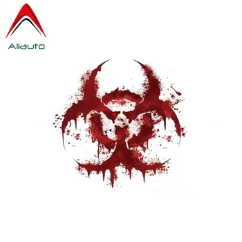 

Aliauto WHITE BLOODY BIOHAZARD V2 Bloody Personality Car Sticker Reflective Decal for Renault Peugeot 206 307,11CM*11CM