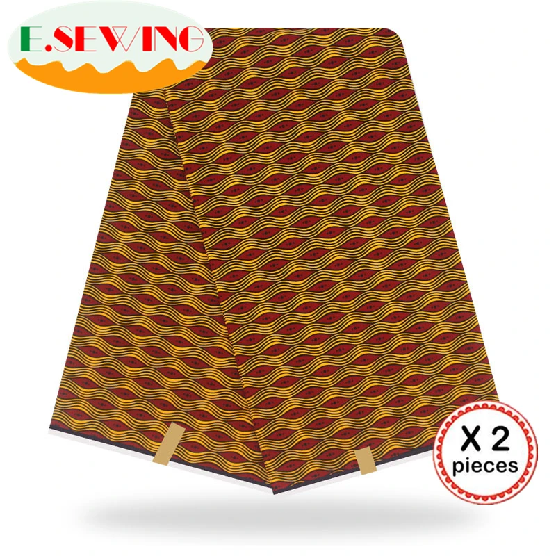 Африканская восковая ткань с принтом Анкара для шитья Анкара африканская ткань 12 ярдов нигерийская хлопковая ткань Гана для платья 90121