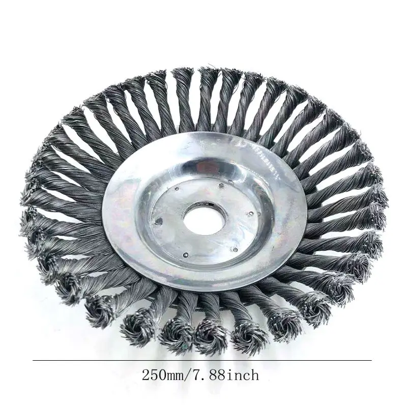 8inch25MM Aperture 8 Inch Steel Wire Weeding Brush Twisted Wire Bowl Type Rotating Wire Wheel garden Weeding machine matching polish7_副本