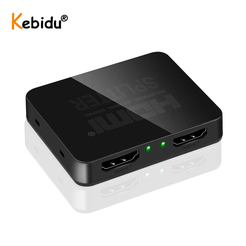 Сплиттер 1 в 2 выхода 1080p 4K HDMI-совместимый адаптер 1x2 HDCP 3D переключатель порта