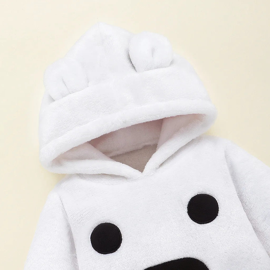 Зимний комбинезон с капюшоном для новорожденных девочек и мальчиков; флисовый теплый комбинезон унисекс с длинными рукавами; Одежда для новорожденных