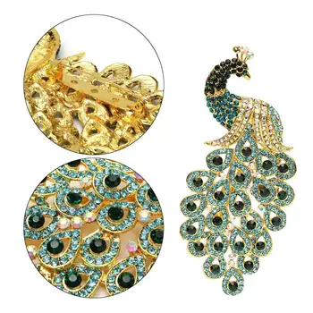 

Large 120mm high beautiful and luxurious peacock brooch pin dress jewelry women party jewelry gift