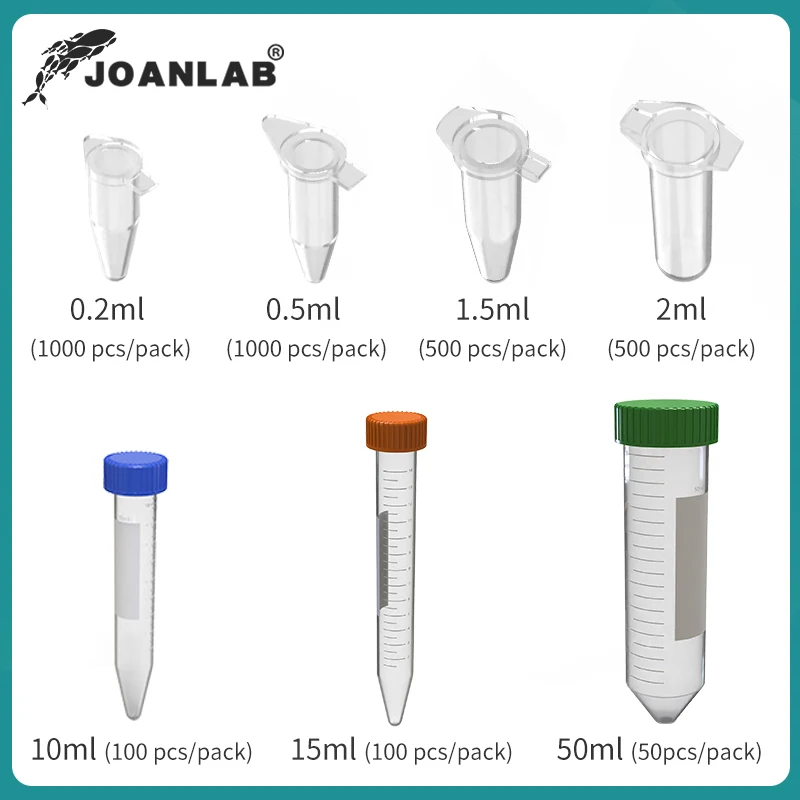 Centrifuge Tubes Mini Plastic graduation 0.2ml 0.5ml 1.5ml 2ml 10ml 15ml 50ml pcr tube prp test plasma centrifuge tube plastic test tubes