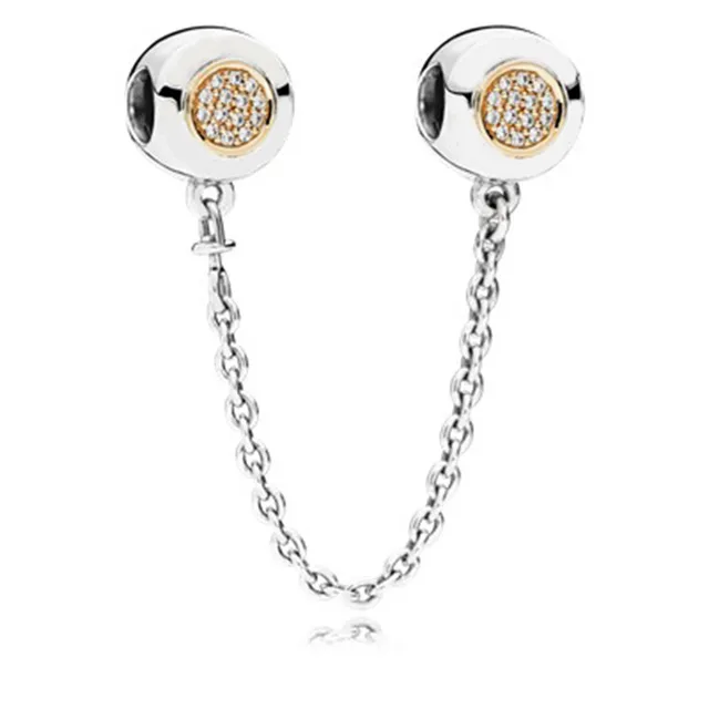KAAOER 925 пробы Silver11 Радуга Сердце рифма розовое золото классический логотип безопасности цепи темперамент подарок девушке