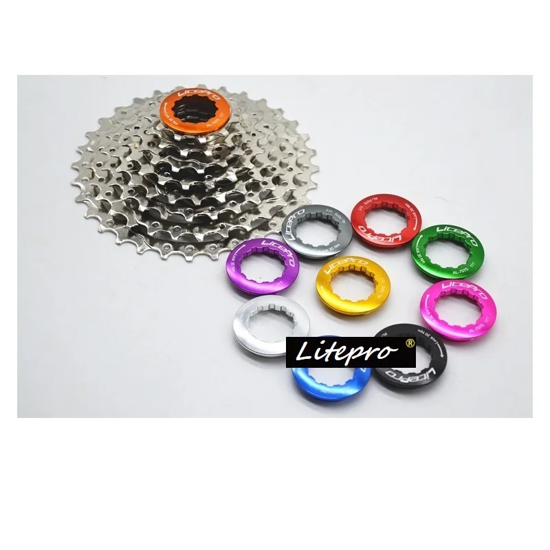 Bicycle cassette Litepro bike 11T cassette freewheel lock cover CNC aluminum alloy rear flywheel 11T chainring locking cover