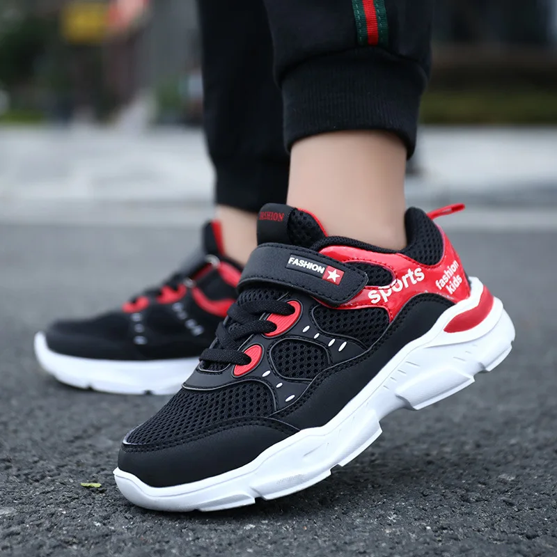 

BOY'S Running Shoes Shock Absorption 2020 Spring New Style Athletic Shoes Lightweight Outdoor Boys CHILDREN'S Shoes Breathable M