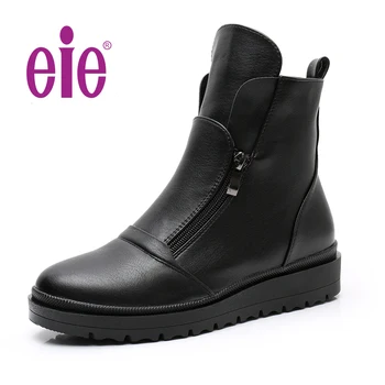 

EIE Boots Women's Double Side Zipper Ankle Boots Waterproof Platform Style Spring Autumn Women Shoes