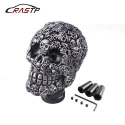 Pommettes de vitesse de voiture en résine/aluminium, universel, tête de mort, boîte de vitesses manuelle, manette de vitesse, levier RS SFN045 