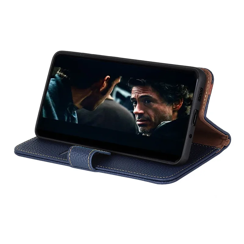 真皮荔枝纹 蓝色 (3)