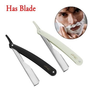 

Hot sale Manual Shaver Straight Edge Stainless Steel Sharp Barber Pro Razor Folding Shaving Shave with Blade Straight Razor Tool
