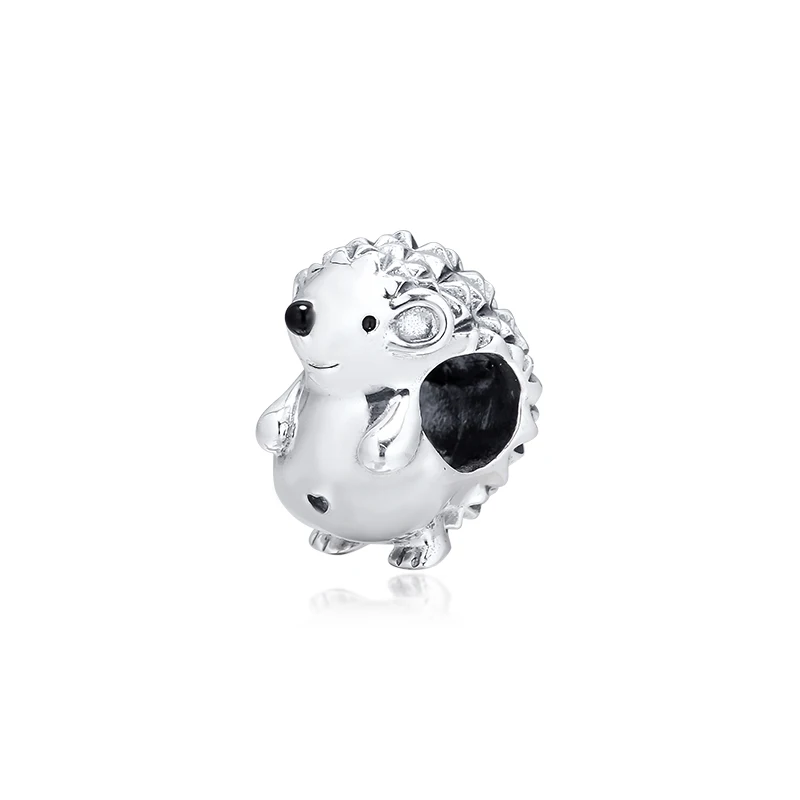 QANDOCCI серебряные бусины 925 пробы талисманы подходят Пандора браслеты Нино Ежик