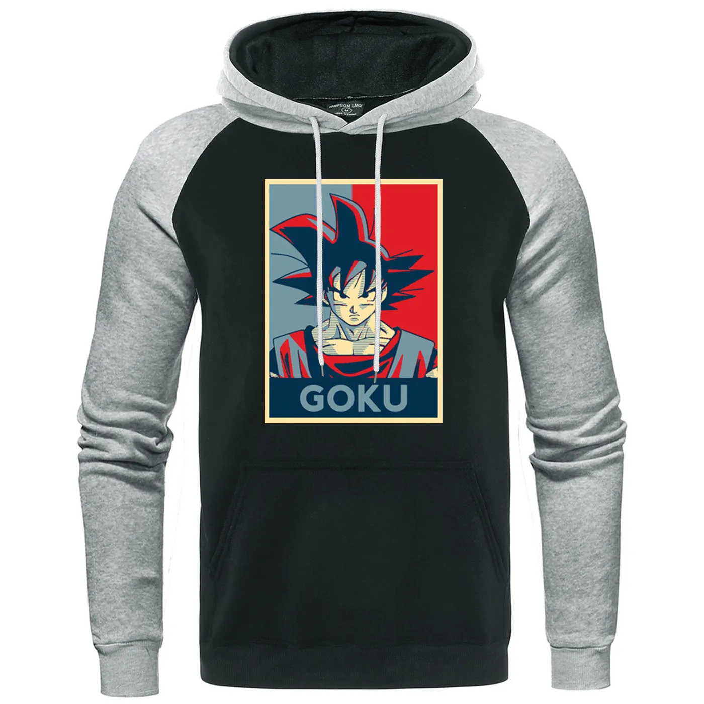 Dragon ball Z модные комплекты с рукавами-реглан толстовки Для мужчин в стиле «хип-хоп» Забавный пуловер осень-зима Харадзюку уличная одежда толстовки для мужчин одежда - Цвет: gray black 6