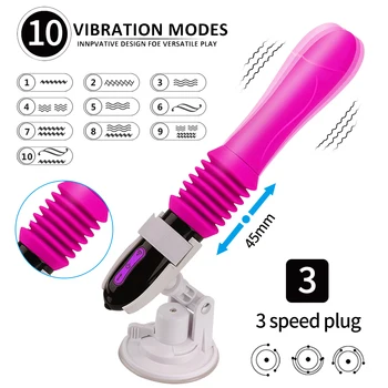 Thrusting Dildo Vibrator Automatic G Spot Vibrator Suction Cup Sex Toy For Women Hand-Free Sex Fun Anal Vibrator Massage Orgasm 2