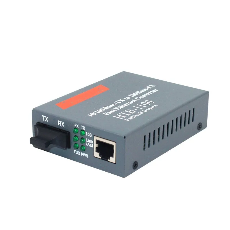 100MFiber оптический медиаконвертер HTB-1100 гигабитный многорежимный Дуплекс Волоконно-оптический трансивер SC порт