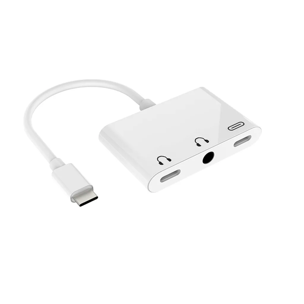 Адаптер типа C 3A Быстрая зарядка 2 в 1 сплиттер USB-C+ 3,5 мм аудио зарядное устройство адаптер портативные аудио аксессуары