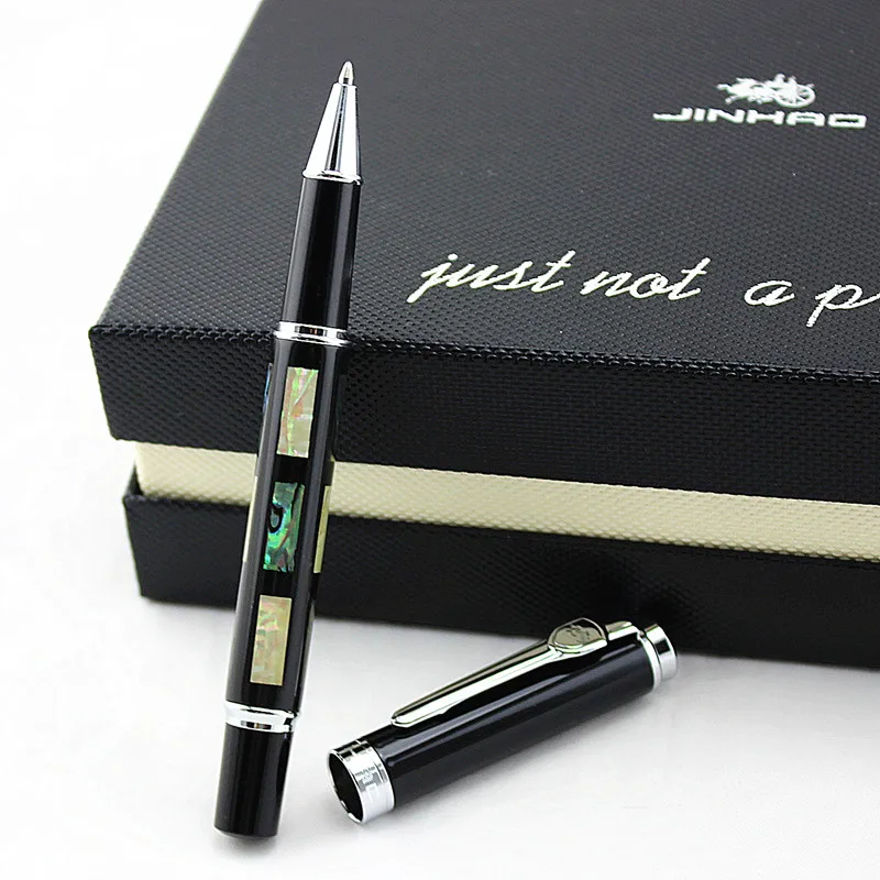 

Jinhao 8802 Rollerball Pen Deep Sea Bright Pearl Shell Writing Signature Pen with Ink Refill, Business Office School Supplies