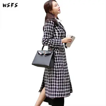 

Spring Dress Suit Elegant Korean Black Plaid Women Dresses Vintage Dinner Bandage Bodycon Suits Sexy Party Long Wrap Clothes