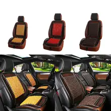 Summer Car Seat Pad Natural Wooden Beads Seat Cushion Mesh Massage Chair Cover
