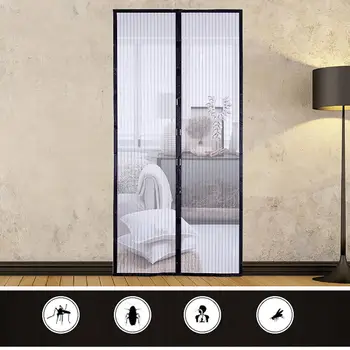 

2019 Summer Mesh Net Anti Mosquito Door Window Screens Insect Fly Bug Curtain Automatic Closing Door Screen Kitchen Curtain1.