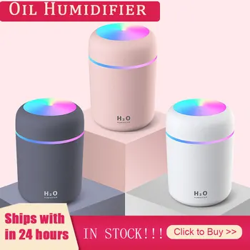 

Air Humidifier Ultrasonic A-roma Essential Oil Diffuser 300ml USB Cool Mist Maker Aromatherapy With Colorful Lamp For Home Car