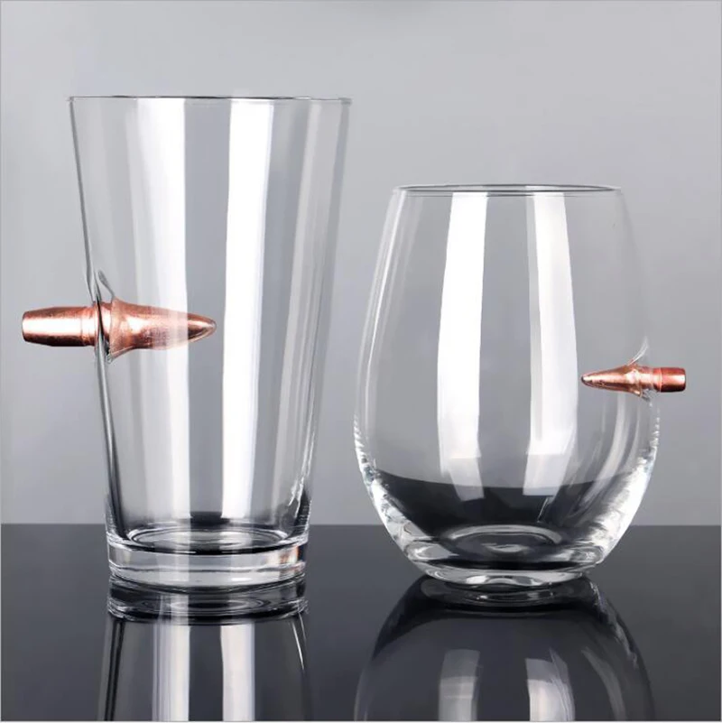 Стеклянные сигары прямые продажи с фабрики креативные стеклянные стаканы для воды американские солдатики с пулями стекло для виски индивидуальный логотип бокал для вина