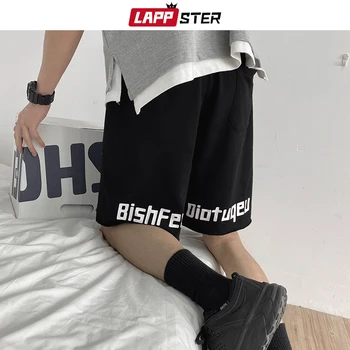 

LAPPSTER Summer Streetwear Sweatshorts 2020 New Arrival Cotton Sweatpants Black Plus Size Casual Kpop Fashion Shorts For Men