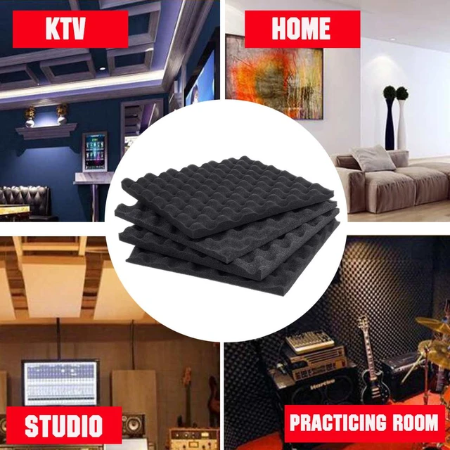 TOUO-paneles acústicos para estudio de insonorización, Panel KTV,  tratamiento acústico para dormitorio, a prueba de sonido, paneles de pared,  12 piezas - AliExpress