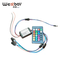 Westbay светодиодный светильник из оптического волокна с двойным источником регулируемый светильник ness 1 Вт RGB оптический волоконный светильник двигатель для украшения автомобиля