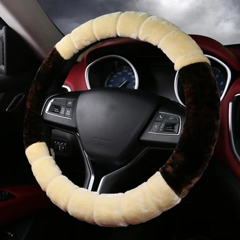 

Plush Warm Car Steering Wheel Cover Artificial Fur for daewoo gentra lacetti lanos matiz nexia dodge challenger nitro ram 1500
