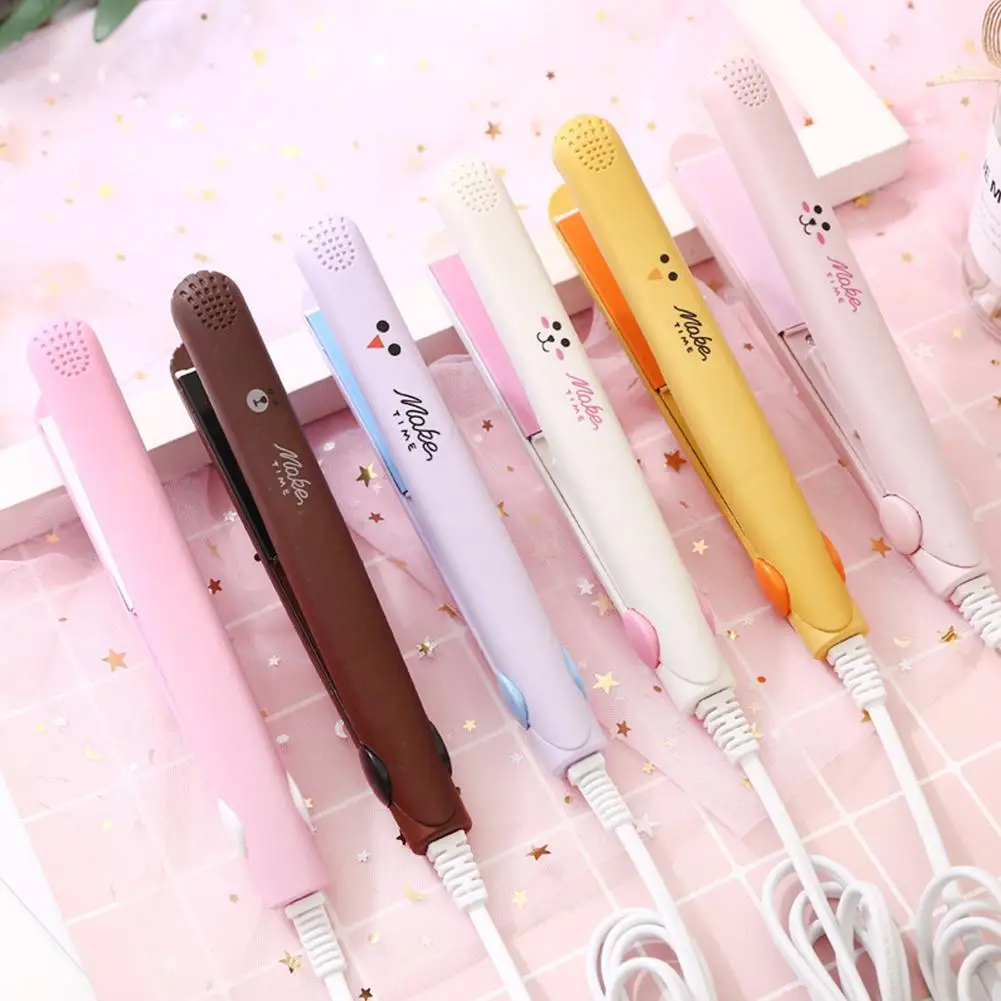

HobbyLane High Quality Dual Use Mini Hair straightener Candy-Colored Ceramic Straightening Corrugated Curling Iron Styling Tools
