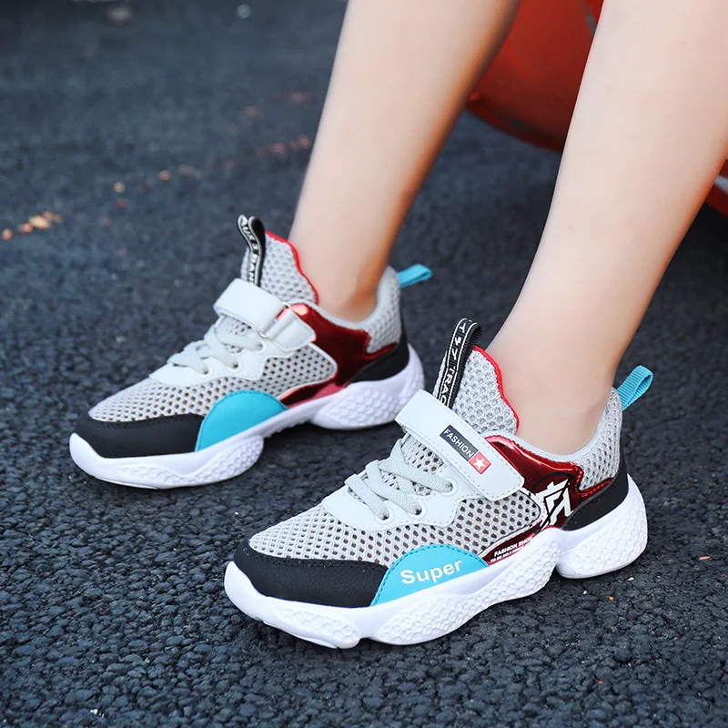 

BOY'S Mesh Shoes 2019 Summer Single Layer Mesh Spring And Autumn Hollow out Comfortable Fly Woven Soft-Sole through Middle And L