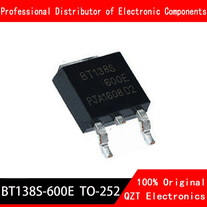 새로운 오리지널 SMD TO252 BT138 600E TO 252, 10pcs, DPAK BT138S 600E SMD|반도체 ...