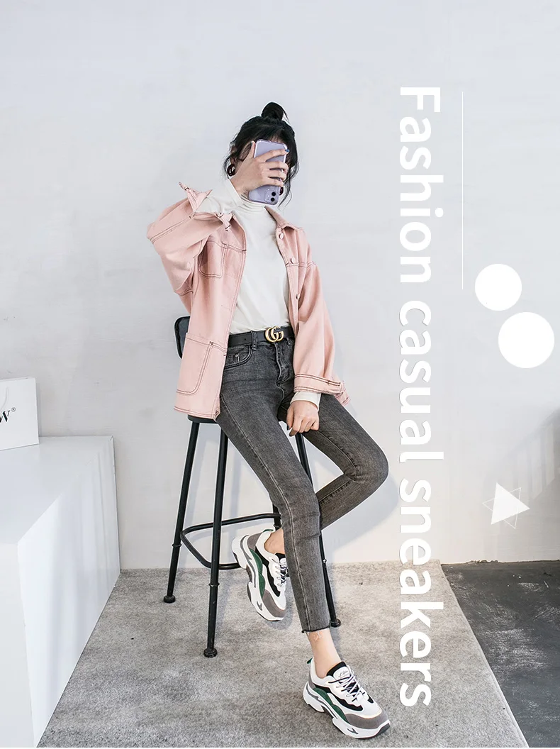 stylish shoes for older women on Bimuduiyu New Chunky Sneakers Women Fashion Designer Old Dad Shoes Comfortable Female Vulcanize Shoes Ladies Platform Footwear Women S Vulcanize Shoes Aliexpress