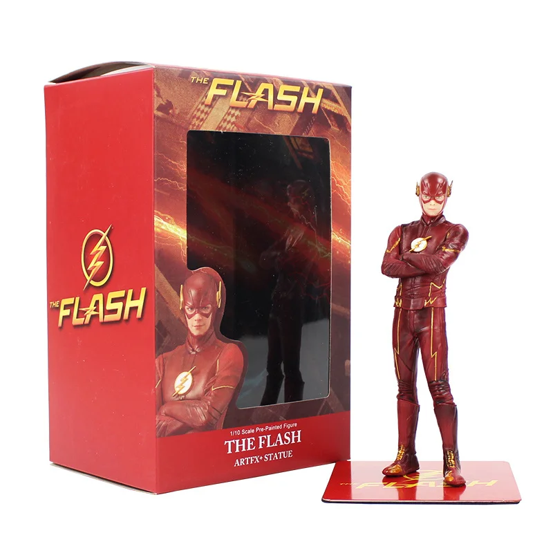 ARTFX Justice League фигурка Бэтмен Супермен Чудо-Женщина вспышка Aquaman Trident Cyborg модель игрушки - Color: Flash B in Box