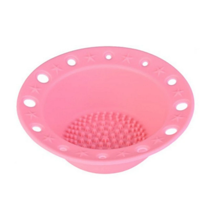 as shown Silicone Makeup Brush Cleanser Soft Durable Makeup Brush Cleaning Mat Makeup Cleansing Tool Powder Brush Remover - Цвет: as shown
