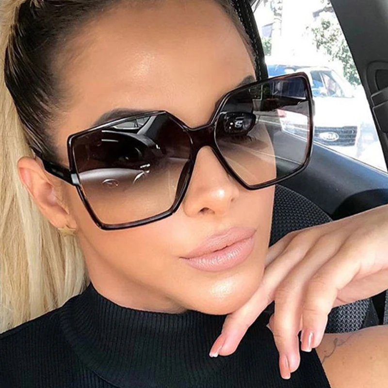 

Oversize Square Sunglasses Women Luxury Brand Big Frame Women Vintage Sun Glasses Black Fashion Gradient Female Glasses Oculos