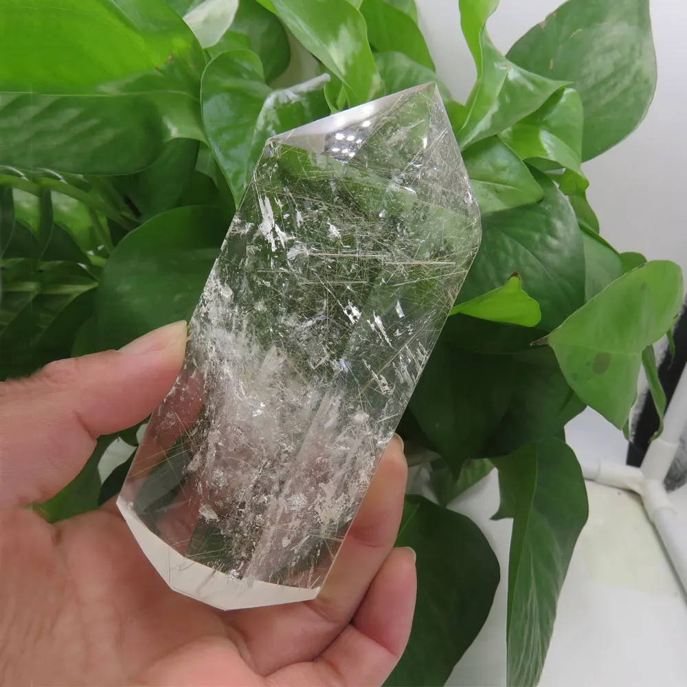 Чудесно! 222 г AAA естественные белые прозрачные Rutilated волосы кварца Rutile