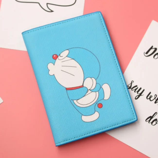 Doraemon машина кошка мультфильм Обложка для паспорта водонепроницаемый паспорт клип ID держатель карты