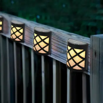 

4Pcs/Set IP55 Waterproof Solar Power LED Light Wall-mounted Lamp For Garden Path Courtyard Fence